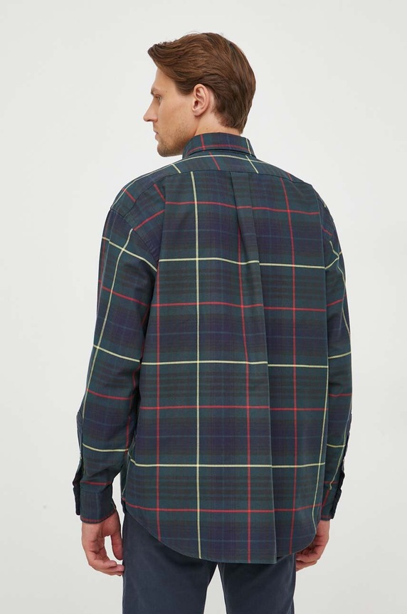 Βαμβακερό πουκάμισο Polo Ralph Lauren πράσινο 710936384