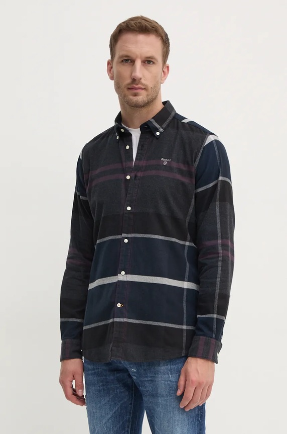 Bavlněná košile Barbour slim vícebarevná MSH4994