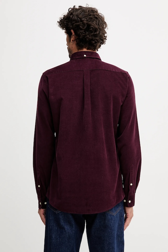 Îmbrăcăminte Barbour cămașă din bumbac RAMSEY MSH5001 burgundia