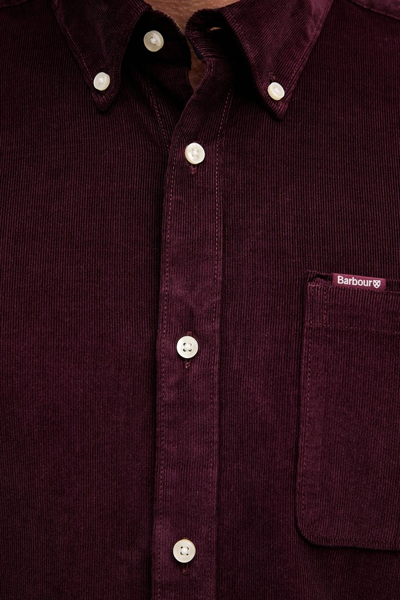 Barbour cămașă din bumbac RAMSEY MSH5001 burgundia