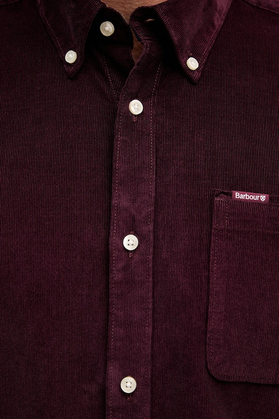 Barbour cămașă din bumbac RAMSEY MSH5001 burgundia