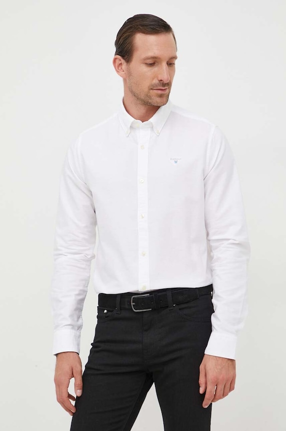 Barbour koszula bawełniana Oxtown casual biały MSH5301