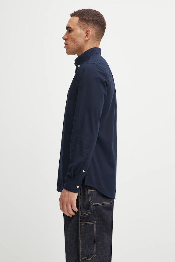 Бавовняна сорочка Barbour Oxtown MSH5301 темно-синій AA00