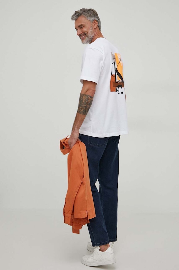 Traper košulja Calvin Klein Jeans narančasta J30J323970
