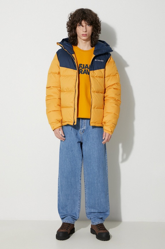 Pamučna dukserica Fjallraven F84142.161 zlatna AW23