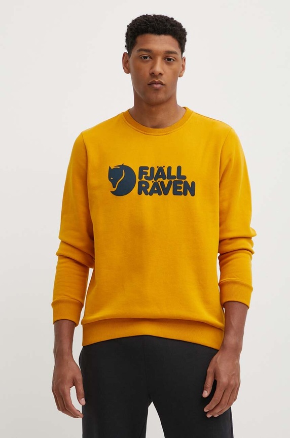 Fjallraven bluza bawełniana żółty F84142.161