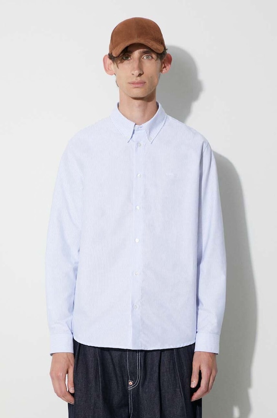 Košile A.P.C. pruhy modrá COGUH.H12499