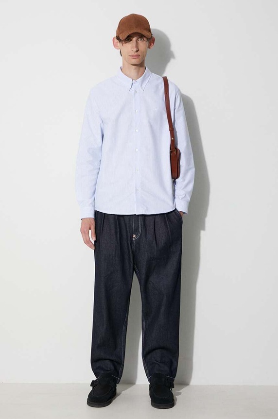 Košile A.P.C. COGUH.H12499 modrá AW23