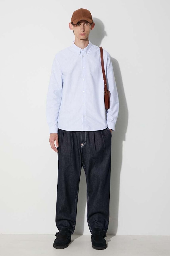 Košile A.P.C. COGUH.H12499 modrá AW23