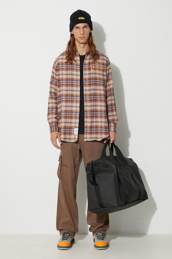 Aries cotton shirt FUAR40103 brown AW23