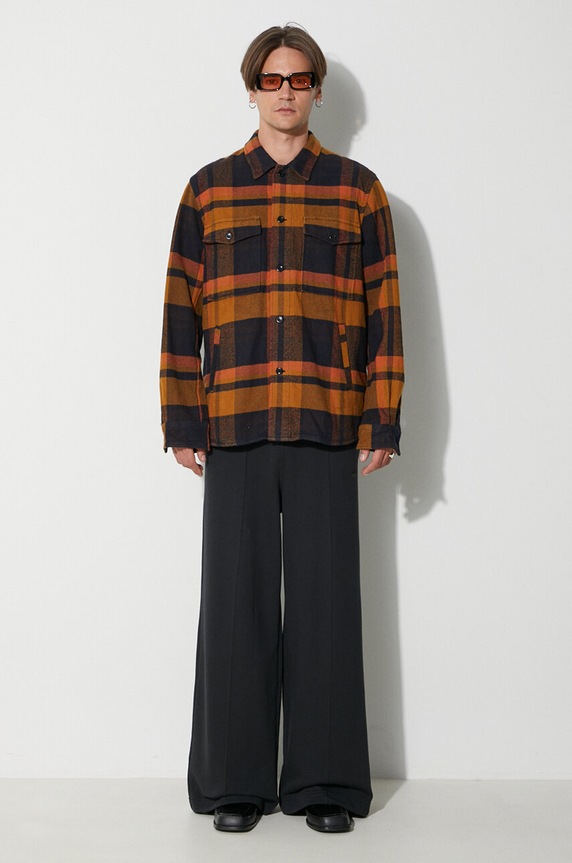 Бавовняна сорочка Norse Projects Julian Organic Heavy Twill N40.0629.7004 жовтий AW23