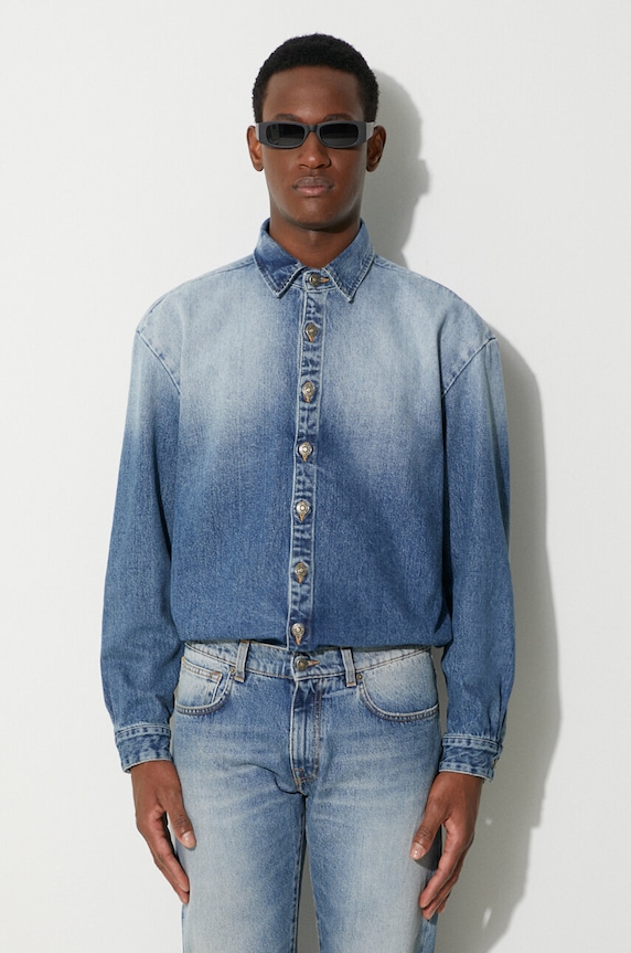 424 camicia di jeans regolare blu 35424EJ01L1.236545