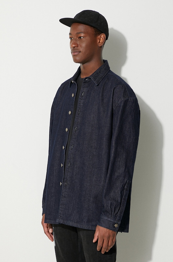 424 cămașă din denim bleumarin 35424EJ01L2.236545