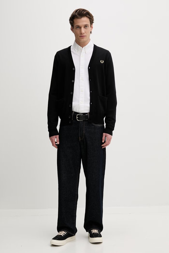 Fred Perry cămașă din bumbac m5516.100 bej AA00