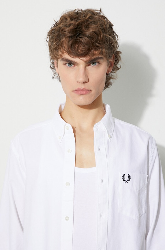 Fred Perry cămașă din bumbac m5516.100 bej