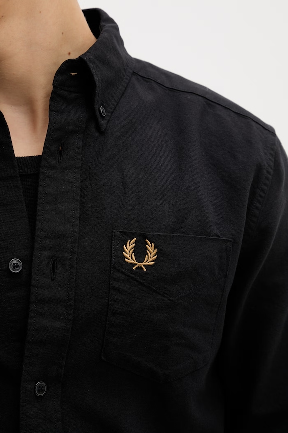 Fred Perry cămașă din bumbac M5516.R88 negru