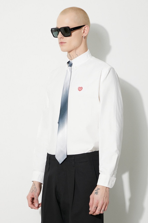 Human Made cotton shirt Oxford B.D white HM26SH001