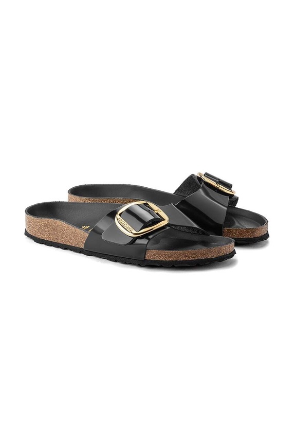 Δερμάτινες παντόφλες Birkenstock Madrid μαύρο 1022541