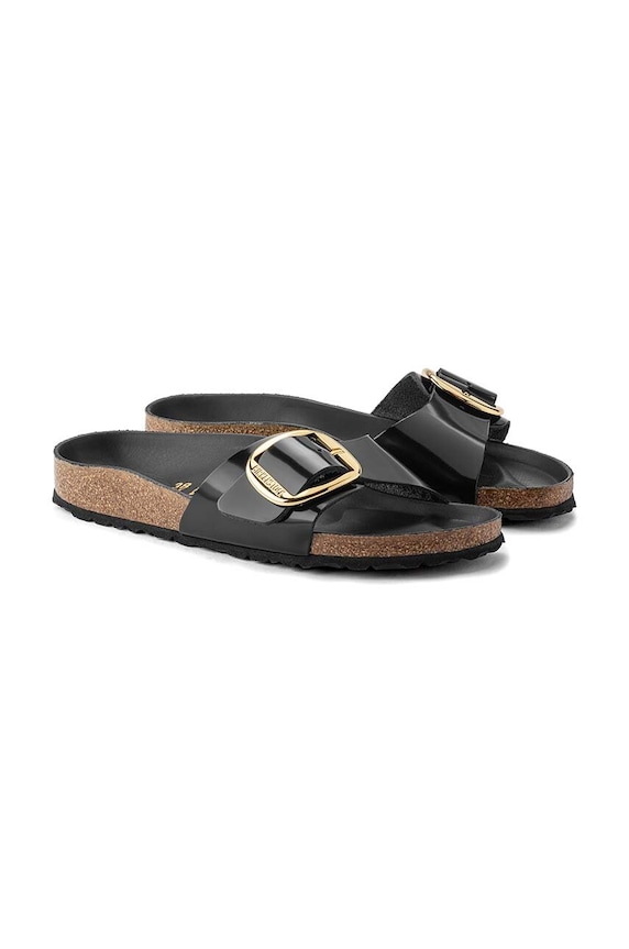 Birkenstock bőr papucs Madrid fekete 1022541