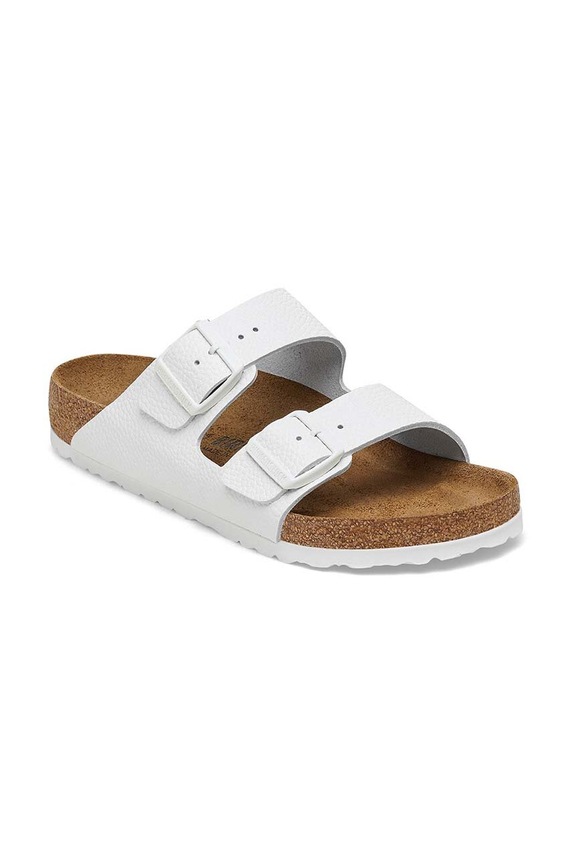 Δερμάτινες παντόφλες Birkenstock Arizona 1025061 λευκό SS26