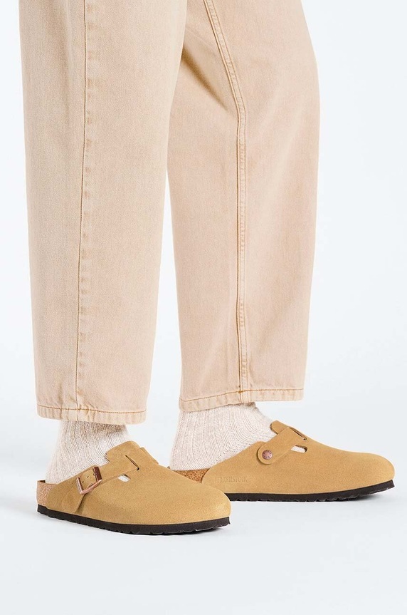 Παντόφλες σουέτ Birkenstock Boston 1026164