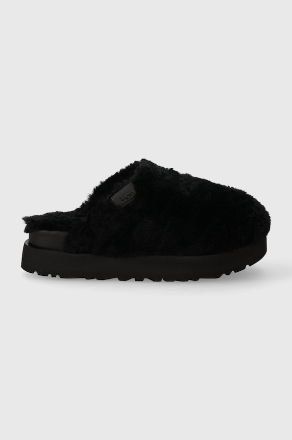 UGG gyapjú papucs Fuzz Sugar Slide fekete 1135132.BLK