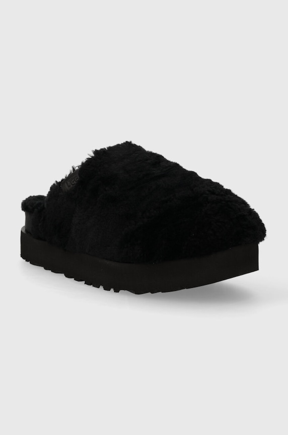UGG gyapjú papucs Fuzz Sugar Slide 1135132.BLK fekete AA00