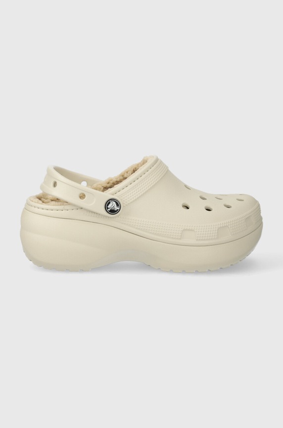 Crocs ciabatte slide Classic Platform Lined Clog 207938.2Y2 beige AW23