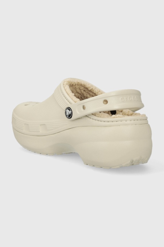 Crocs ciabatte slide Classic Platform Lined Clog beige 207938.2Y2