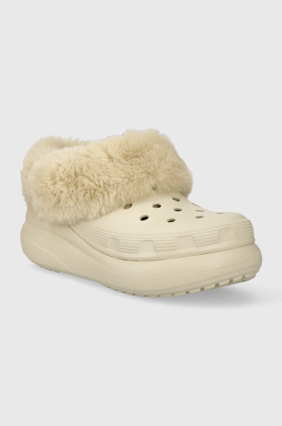 Crocs papuci Furever Crush 208446.2Y2 bej AW23