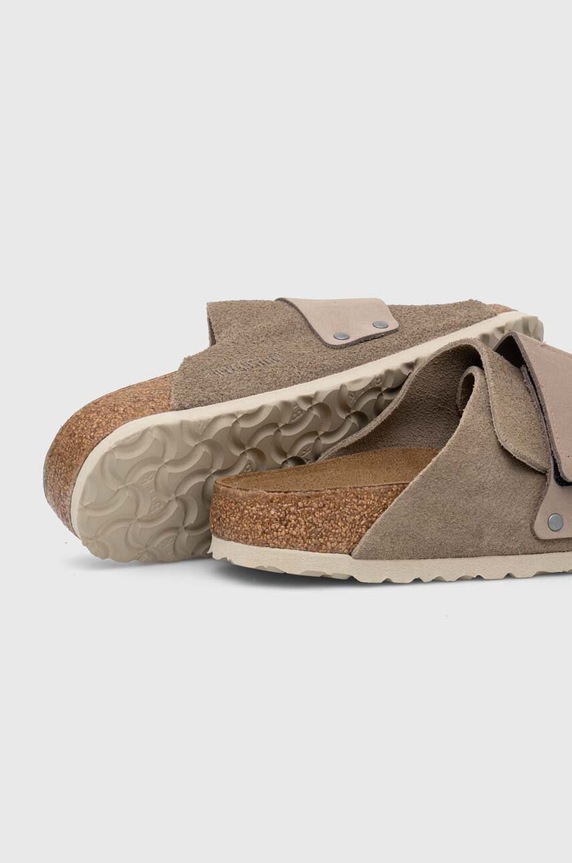 Παντόφλες σουέτ Birkenstock γκρί 1015573