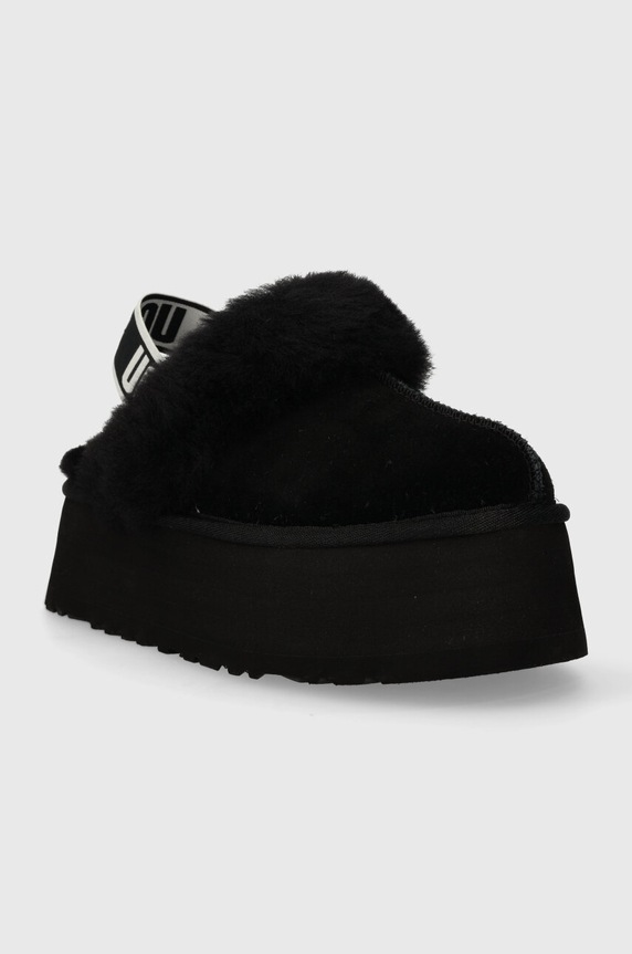 UGG velúr papucs W FUNKETTE 1113474.BLK fekete AW25
