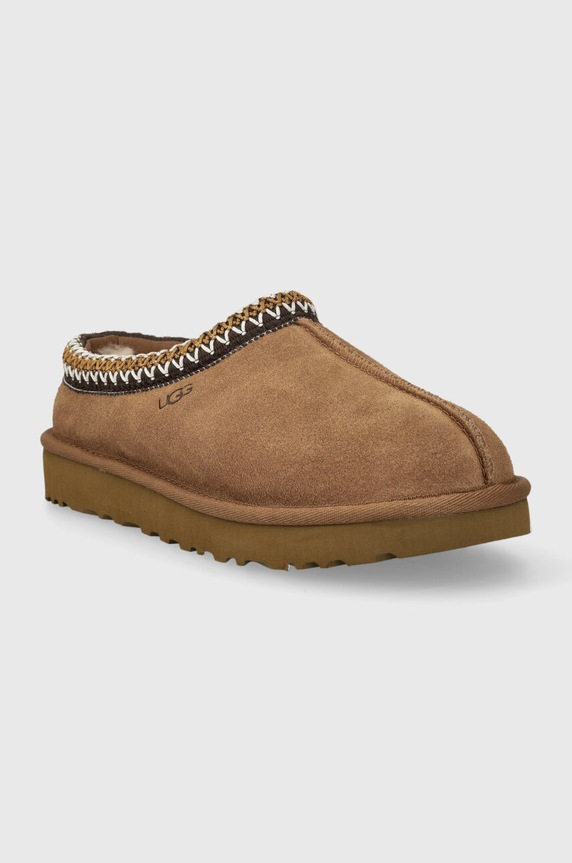 UGG kapcie zamszowe W TASMAN 5955.CHE brązowy AA00