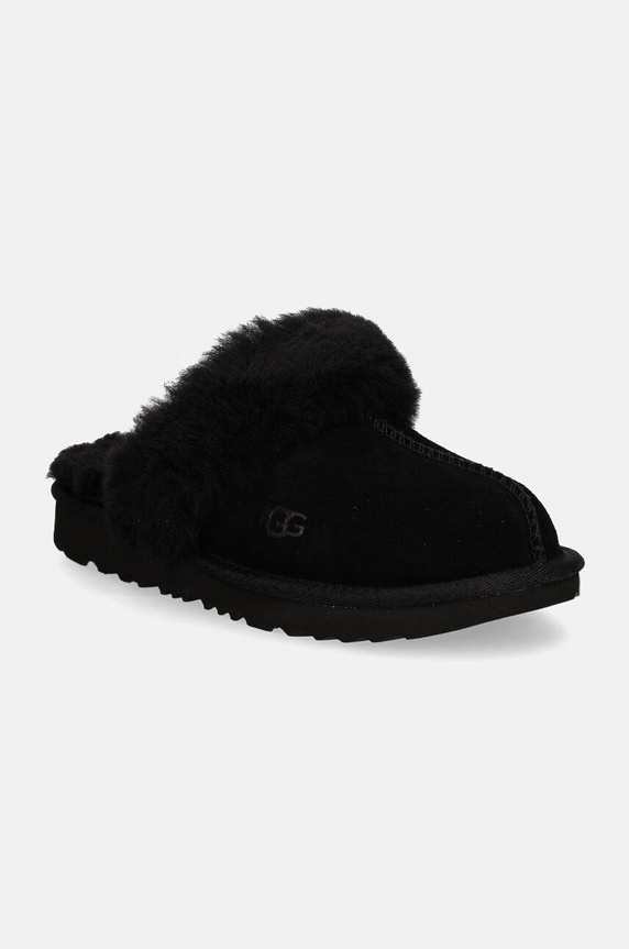 UGG kapcie zamszowe dziecięce K COZY II czarny 1019065K