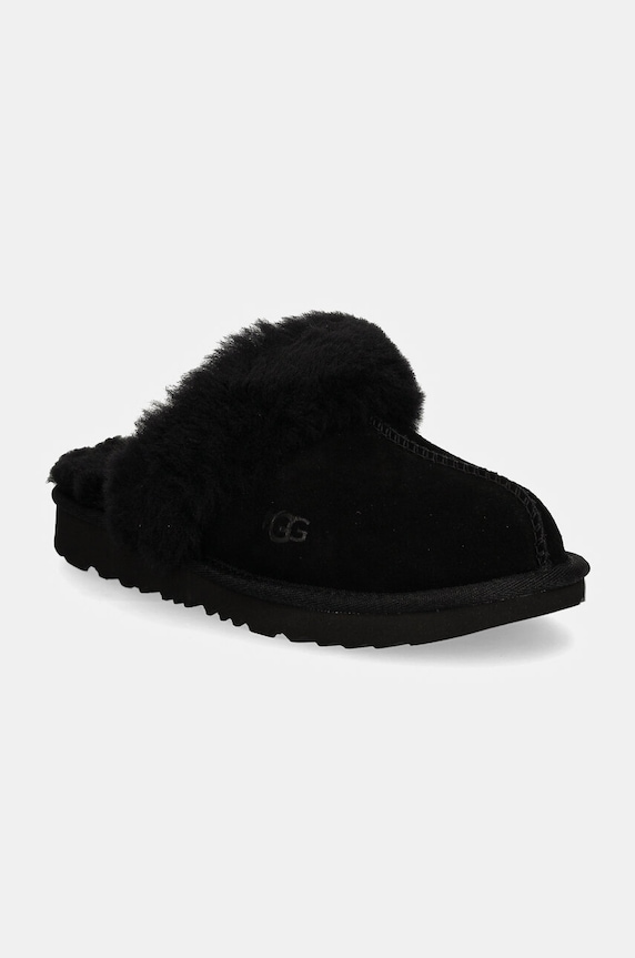 UGG kapcie zamszowe dziecięce K COZY II czarny 1019065K