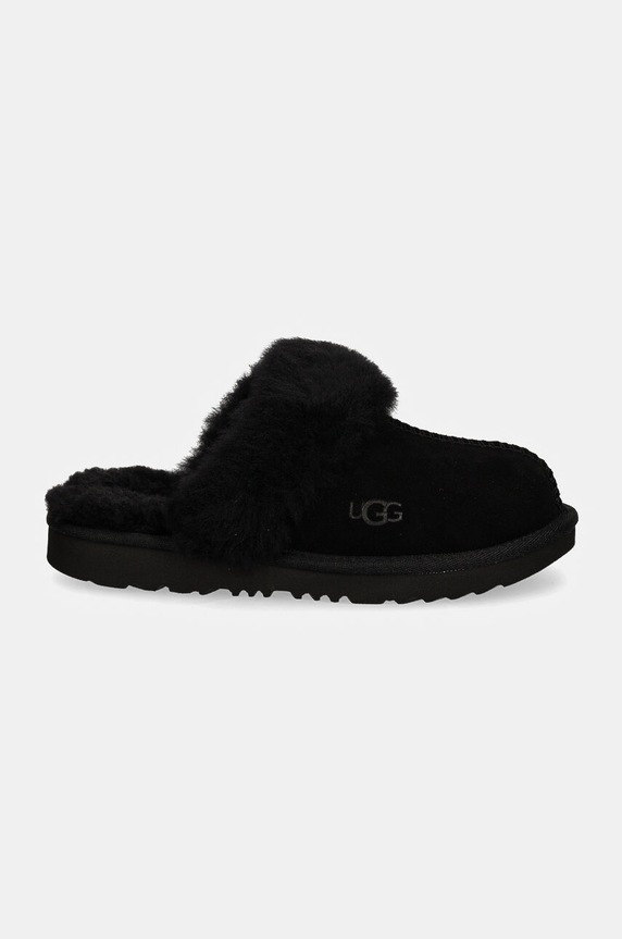 UGG kapcie zamszowe dziecięce K COZY II 1019065K czarny AA00
