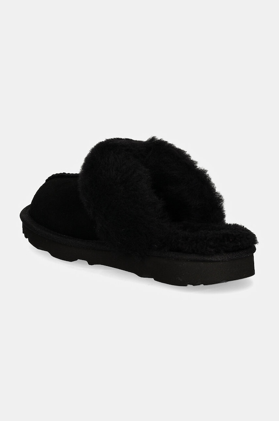 Chłopiec UGG kapcie zamszowe dziecięce K COZY II 1019065K czarny