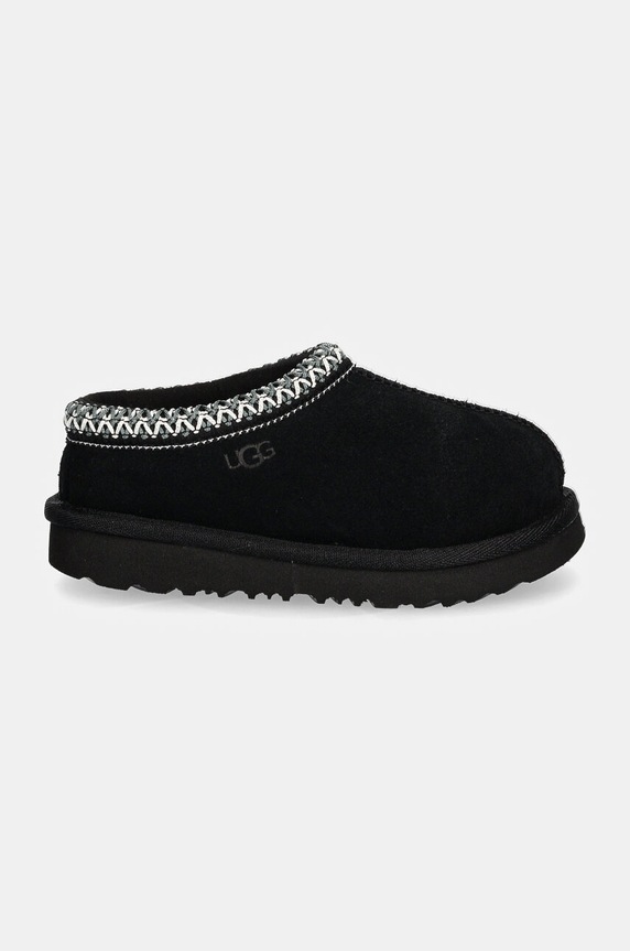 UGG kapcie dziecięce zamszowe T TASMAN II 1019066T czarny AA00