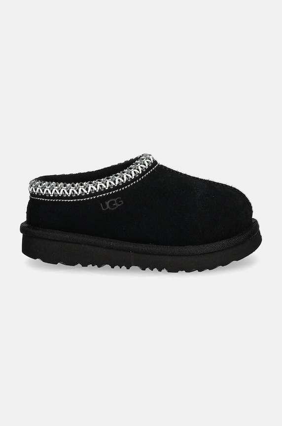 UGG kapcie dziecięce zamszowe T TASMAN II 1019066T czarny AA00