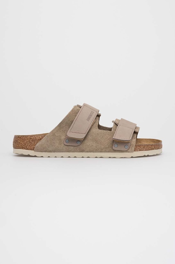 Semišové pantofle Birkenstock Uji béžová 1025690