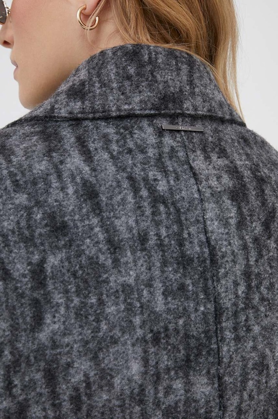 Kabát s prímesou vlny Calvin Klein K20K205942 sivá