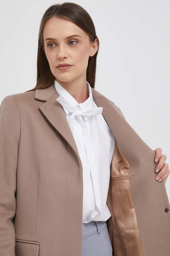 Calvin Klein gyapjúkabát K20K206877 bézs