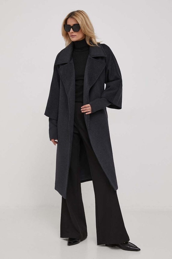 Tiffi palton de lana 228060 gri AW23
