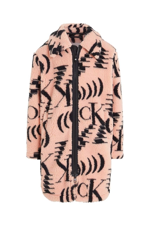 Calvin Klein Jeans płaszcz dziecięcy IG0IG02055.9BYX różowy AW23