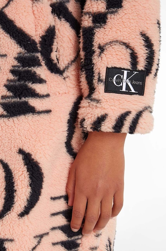 Calvin Klein Jeans płaszcz dziecięcy IG0IG02055.9BYX różowy