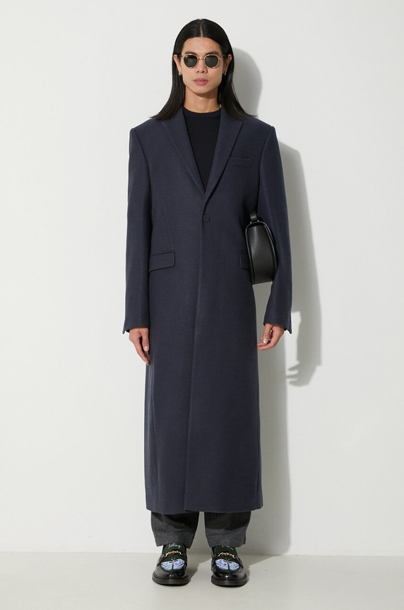 424 cappotto con aggiunta di lana non isolato blu navy 35424C01.236513