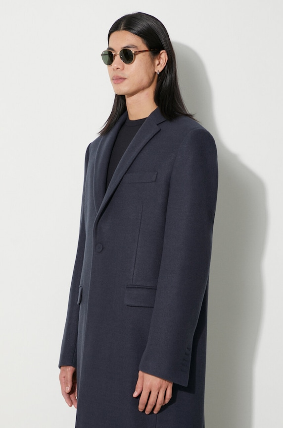 424 cappotto con aggiunta di lana 35424C01.236513 blu navy