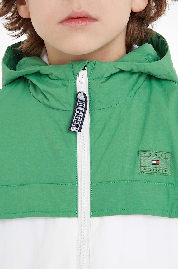 Dječja jakna Tommy Hilfiger KB0KB08347.128.176.9BYX zelena