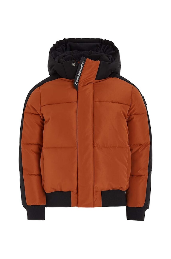 Detská bunda Calvin Klein Jeans IB0IB01722.9BYX oranžová AW23
