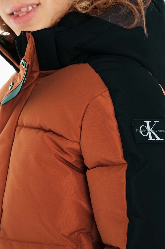 Detská bunda Calvin Klein Jeans IB0IB01722.9BYX oranžová